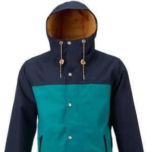 Burton Notch Dryride Jacket Eclipse Fanfare Green Blue Size L